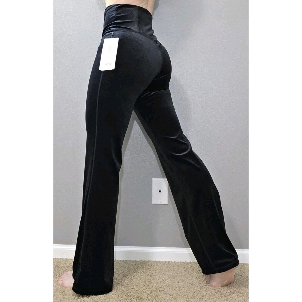 NWT Athleta | Sz XS | Elation Velvet Flare Black Pant Ultra High-Rise MSRP $109